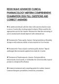 REGIS NU641 ADVANCED CLINICAL PHARMACOLOGY MIDTERM COMPREHENSIVE EXAMINATION 2026 FULL QUESTIONS AND CORRECT ANSWERS
