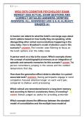 WGU D570 COGNITIVE PSYCHOLOGY EXAM NEWEST ACTUAL EXAM QESTIONS AND CORRECT DETAILED ANSWERS 