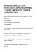 REGIS NU641 ADVANCED CLINICAL PHARMACOLOGY MIDTERM FINAL PAPER 2026 COMPLETE QUESTIONS WITH SOLUTIONS GUARANTEED TO PASS