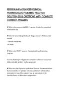 REGIS NU641 ADVANCED CLINICAL PHARMACOLOGY MIDTERM PRACTICE SOLUTION 2026 QUESTIONS WITH COMPLETE CORRECT ANSWERS