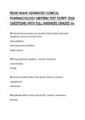 REGIS NU641 ADVANCED CLINICAL PHARMACOLOGY MIDTERM TEST SCRIPT 2026 QUESTIONS WITH FULL ANSWERS GRADED A&plus;
