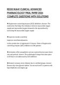 REGIS NU641 CLINICAL ADVANCED PHARMACOLOGY FINAL PAPER 2026 COMPLETE QUESTIONS WITH SOLUTIONS