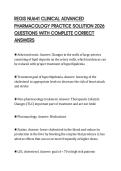 REGIS NU641 CLINICAL ADVANCED PHARMACOLOGY PRACTICE SOLUTION 2026 QUESTIONS WITH COMPLETE CORRECT ANSWERS