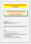 NUTR 331 Midterm Review 2026 Questions and Answers