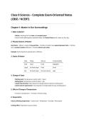 Class 9 Complete Science Exam Oriented
