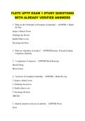 FLETC UPTP EXAM 1 STUDY QUESTIONS  WITH ALREADY VERIFIED ANSWERS