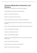 Common Medications Questions and Answers&period;