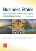 Business Ethics&colon; Decision Making for Personal Integrity & Social Responsibility 4th Edition Test Bank &ndash; Laura Hartman&comma; Joseph DesJardins & Chris MacDonald &bull; Latest Update 2026 Exam Prep &bull; GRADED A&plus;