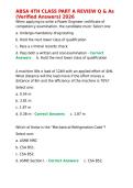 ABSA 4TH CLASS PART A REVIEW Q & As &lpar;Verified Answers&rpar; 2026