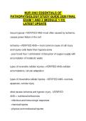 NUR 2063 ESSENTIALS OF  PATHOPHYSIOLOGY STUDY GUIDE 2026 FINAL  EXAM 1 AND 2 &lpar;MODULE 1-10&rpar;  LATEST UPDATE 