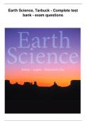 Earth Science 14th Edition Test Bank &ndash; Edward J&period; Tarbuck&comma; Frederick K&period; Lutgens & Dennis G&period; Tasa &bull; Latest Update 2026 Exam Prep &bull; GRADED A&plus;