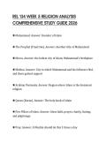 REL 134 WEEK 5 RELIGION ANALYSIS COMPREHENSIVE STUDY GUIDE 2026