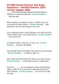 NY DMV Permit Practice Test Exam Questions &plus; Verified Answers 100- correct&comma; Update 2026