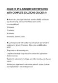 RELIAS ED RN A BUNDLED QUESTIONS 2026 WITH COMPLETE SOLUTIONS GRADED A&plus;