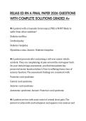 RELIAS ED RN A FINAL PAPER 2026 QUESTIONS WITH COMPLETE SOLUTIONS GRADED A&plus;