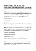 RELIAS ED RN A TEST SCRIPT 2026 QUESTIONS WITH FULL ANSWERS GRADED A&plus;