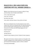 RELIAS ED RN A VIEW AHEAD PAPER 2026 QUESTIONS WITH FULL ANSWERS GRADED A&plus;