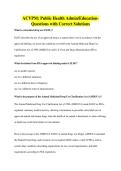 ACVPM&colon; Public Health Admin&sol;Education- Questions with Correct Solutions