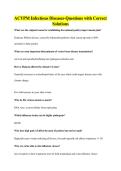 ACVPM Infectious Diseases-Questions with Correct Solutions