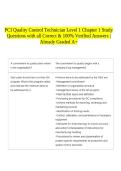 PCI Quality Control Technician Level 1 Chapter 1 Study Questions with all Correct & 100&percnt; Verified Answers &vert;Already Graded A&plus; 