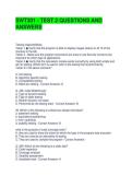 SWT301 - TEST 2 QUESTIONS AND ANSWERS