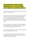 RIO SALADO PHY 111 FINAL ACTUAL EXAMINATION TEST 2026 QUESTIONS WITH COMPLETE SOLUTIONS GRADED A&plus;