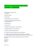 SWT301 EXAM QUESTIONS WITH CORRECT ANSWERS