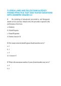 FLORIDA LAWS AND RULES EXAM ALREADY PASSED PRACTICE TEST 2026 TESTED QUESTIONS WITH ANSWERS GRADED A&plus; 