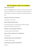 BPA E1 Questions with Correct Solutions