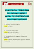 ESSENTIALS OF FIREFIGHTING 7TH EDITION &lpar;CHAPTER 6&rpar; ACTUAL 2026 QUESTIONS AND 100&percnt; CORRECT ANSWERS