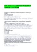 SWT301-PT3 EXAM QUESTIONS WITH VERIFIED ANSWERS