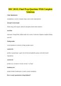 BSC 2011L Final Prep-Questions With Complete Solutions