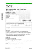 OCR AS Level Physics A H156&sol;02 Depth in physics QP and MS May 2025