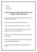 AAA Food manager certification Questions And Answers Test Guide - 100&percnt; Verified - 2026