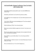 AAA Food Handler- Manager Certification - Exam Test Guide - 100&percnt; Verified - 2026