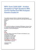 REPL Exam CASA 2026 &ndash; Aviation  Navigation & Flight Questions With  Correct Verified And Well Analyzed  Answers Graded A&plus;
