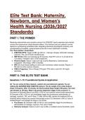 2026&sol;2027 Elite Test Bank&colon; Maternity&comma; Newborn & Women's Health Nursing &lpar;Aligned with O'Meara & Wolters Kluwer&rpar; 
