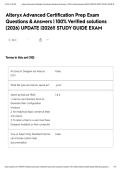 Alteryx Advanced Certification Prep Exam Questions & Answers &vert; 100&percnt; Verified solutions &lpar;2026&rpar; UPDATE &vert;2026&excl;&excl; STUDY GUIDE EXAM