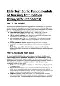 Elite Test Bank&colon; Fundamentals of Nursing 10th Edition &lpar;Potter & Perry&rpar; &vert; 2026&sol;2027 NGN Standards 
