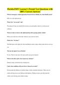 Florida DMV Learner's Permit Test Questions with 100&percnt; Correct Answers