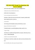 NEVADA DMV Permit Test Questions with Correct solutions