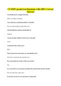 CT DMV permit test Questions with 100&percnt; Correct Answers