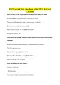 DMV permit  EXAMS BUNDLE ALL WITH CORRECT SOLUTIONS