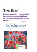 Test Bank For Davis Advantage for Pathophysiology&colon; Introductory Concepts and Clinical Perspectives Third Edition by Theresa Capriotti &vert;Newest Edition&vert; 2026