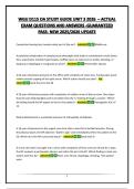 WGU D115 OA STUDY GUIDE UNIT 3 2026  &ndash; ACTUAL EXAM QUESTIONS AND ANSWERS -GUARANTEED PASS- NEW 2025&sol;2026 UPDATE