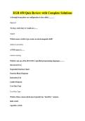 EGR 450 Quiz Review with Complete Solutions