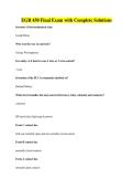EGR 450 Final Exam with Complete Solutions