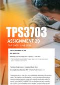 TPS3703 Assignment 2B  Due March 2026 - Distinction Guaranteed