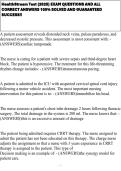 HealthStream Test &lpar;2025&rpar; EXAM QUESTIONS AND ALL CORRECT ANSWERS 100&percnt; SOLVED AND GUARANTEED SUCCESS&excl;&excl;