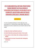 ATI FUNDAMENTALS RETAKE PROCTORED  EXAM NEWEST ACTUAL EXAM &lpar;2   VERSIONS&rpar; &lpar;RATIONALES AVAILABLE&rpar; WITH   COMPLETE QUESTIONS AND DETAILED  ANSWERS 20262027&vert; BRAND NEW&excl;&excl;&excl; 